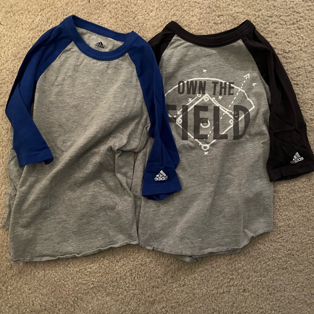 Adidas Baseball 3/4 Sleeve Shirts - Size XS